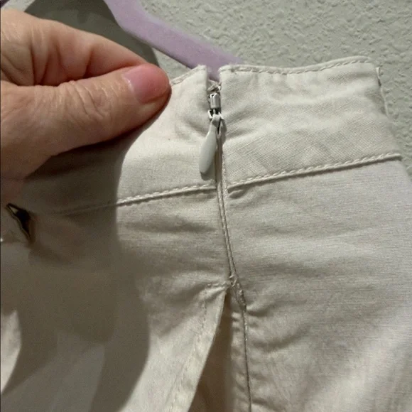 Anthropologie Asymmetrical Floral Panel Skirt in Beige, White, Pink, Green, Blue - Picture 6 of 8